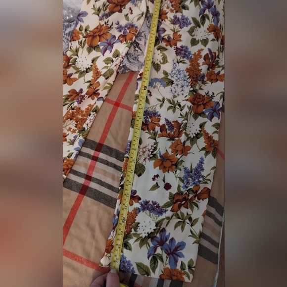 Pearl Floral Print Pants sz 12 - Picture 9 of 11